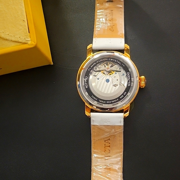 Invicta Gold and White Skeleton Dial Watch - Picture 3 of 4